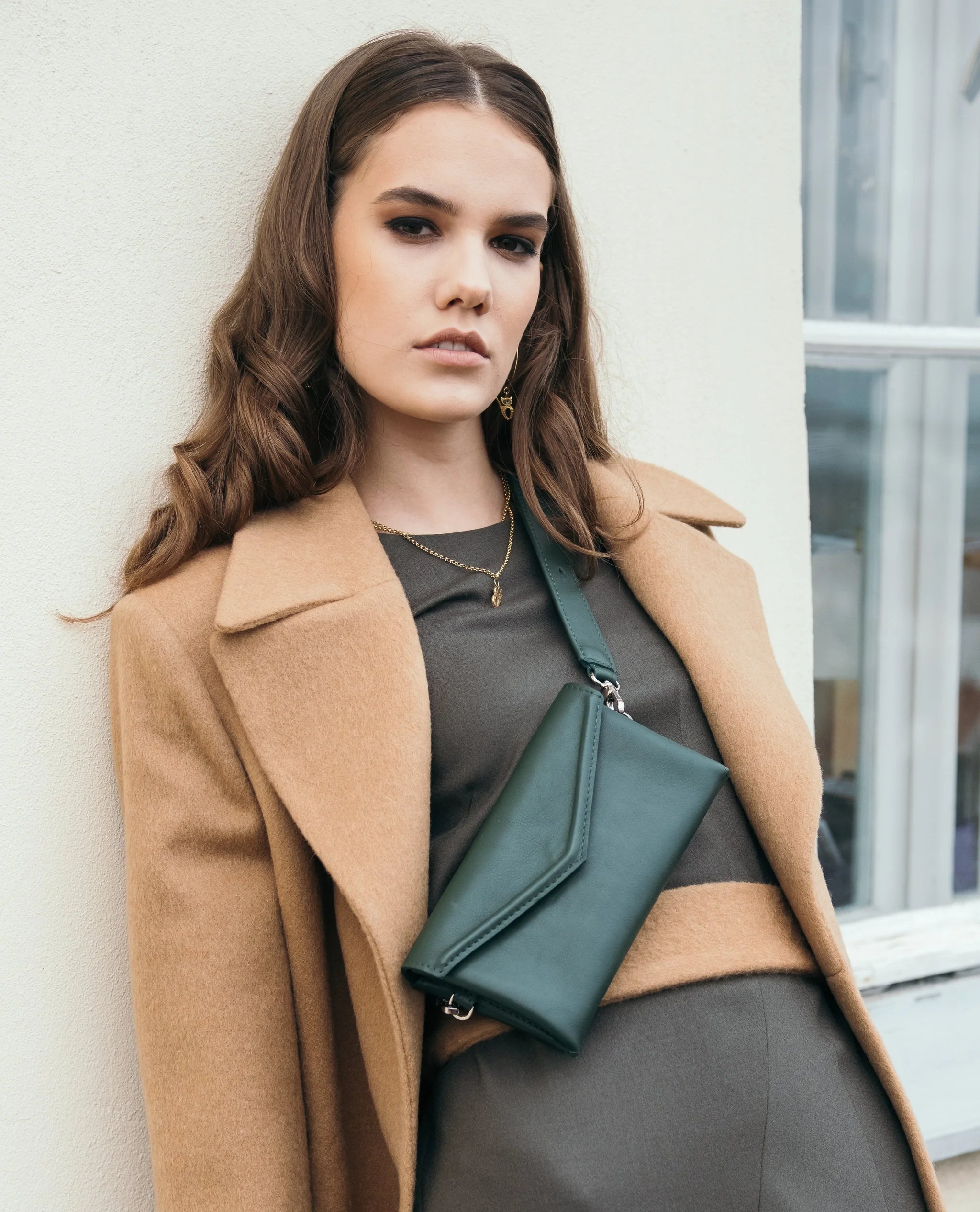 Gerda Retter Design Nahast Vöö ja Õlakott roheline