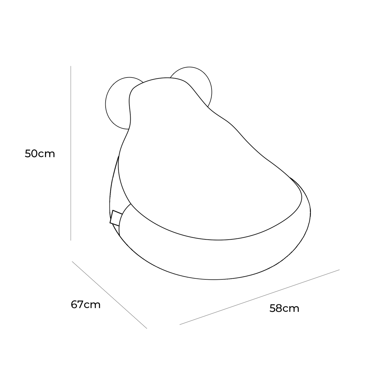 MeowBaby® laste sako puuf "Slimcord Teddy" - Laim