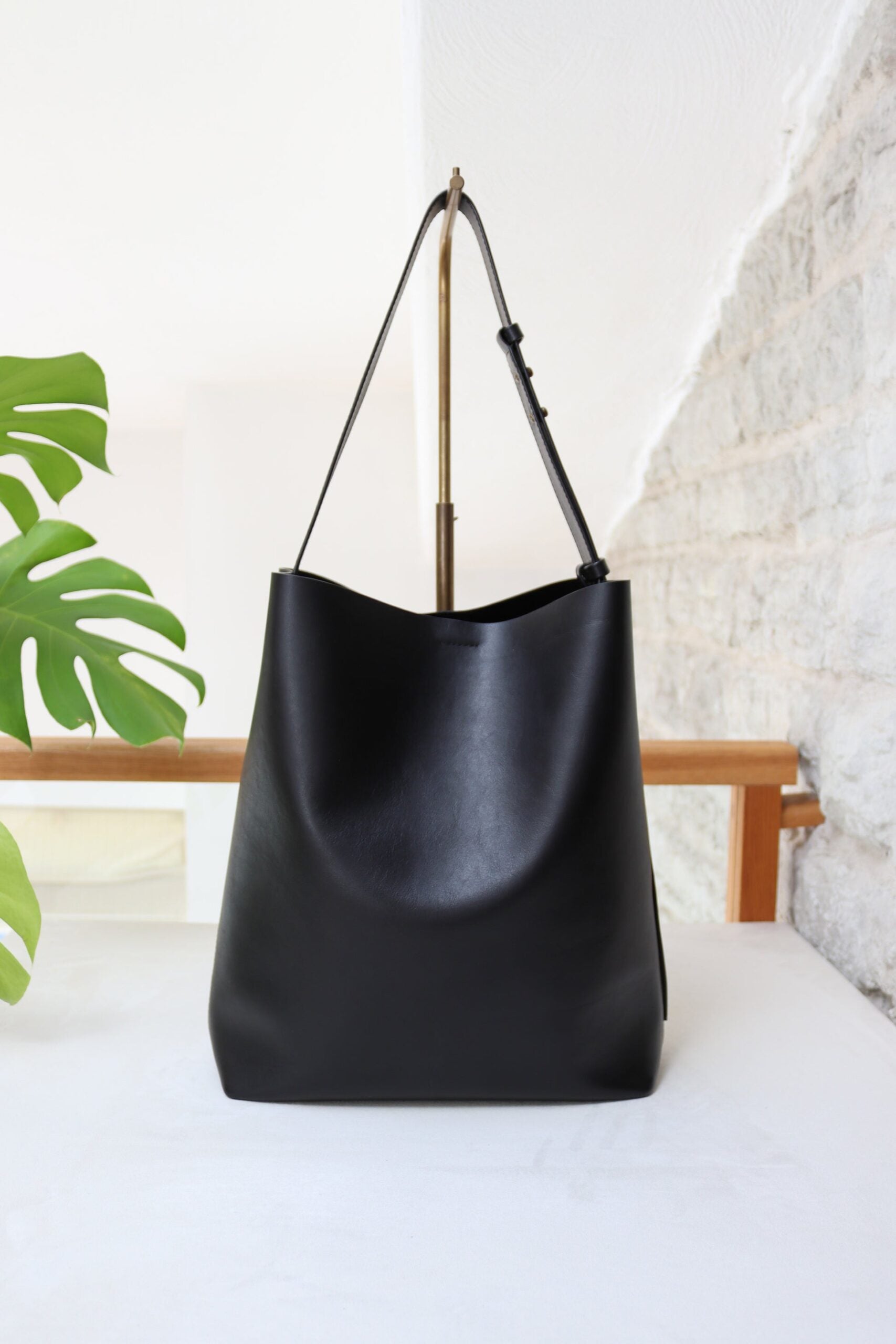 Leather Tote With Removable Clutch