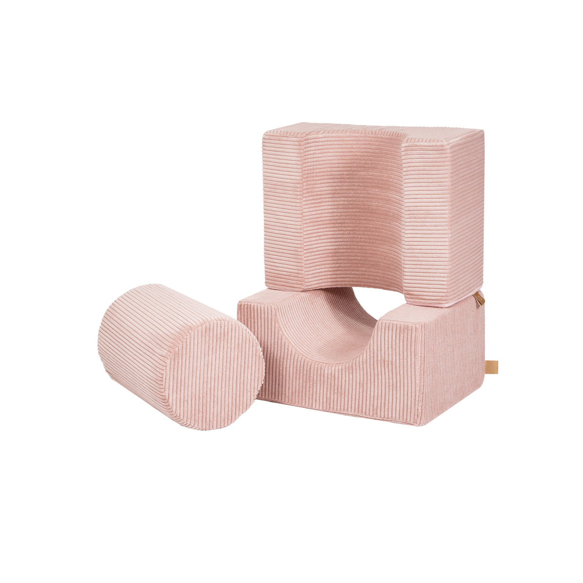 MeowBaby® laste vormikomplekt "Aesthetic Shape Set" 3 elementi - Puuderroosa