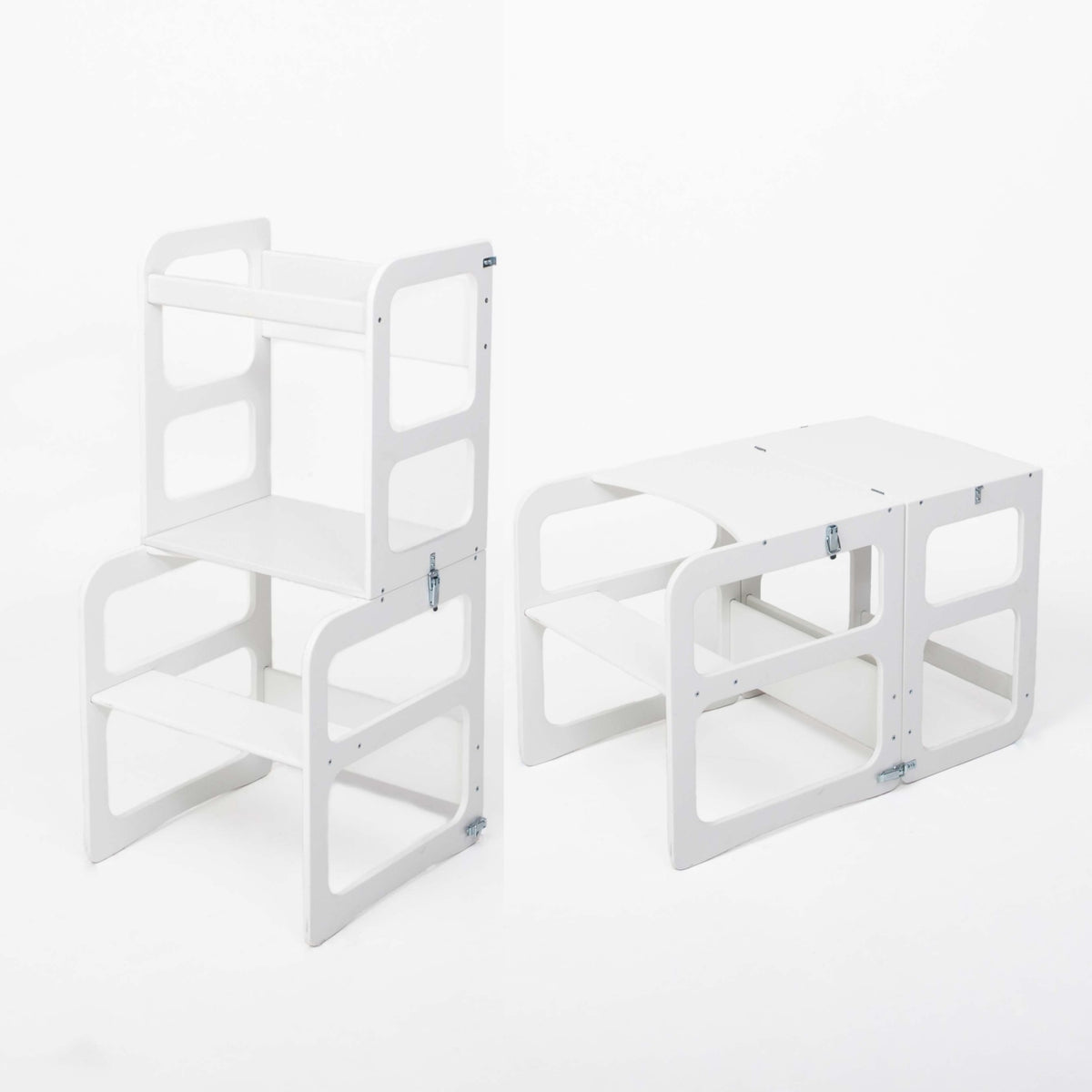 Montessori House Bed 2-in-1 köögitorn, laud ja tool