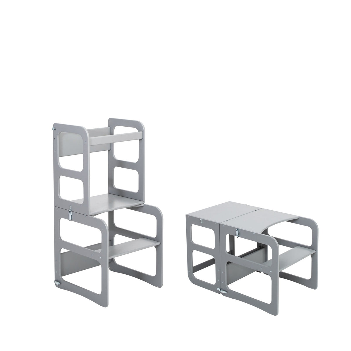 Montessori House Bed 2-in-1 köögitorn, laud ja tool
