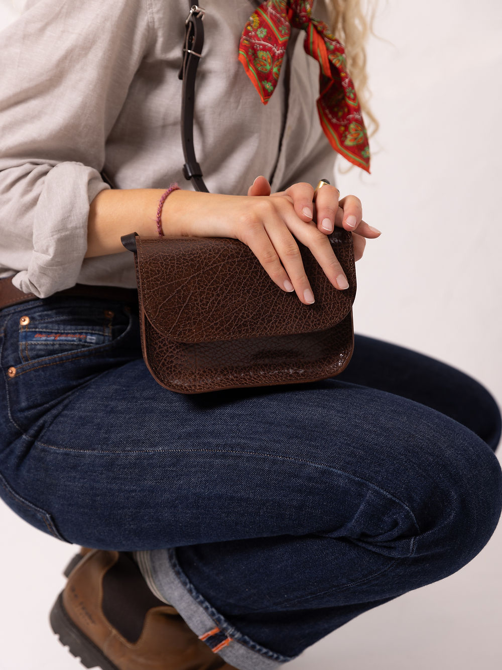 RUBY Purse - Brown Marble