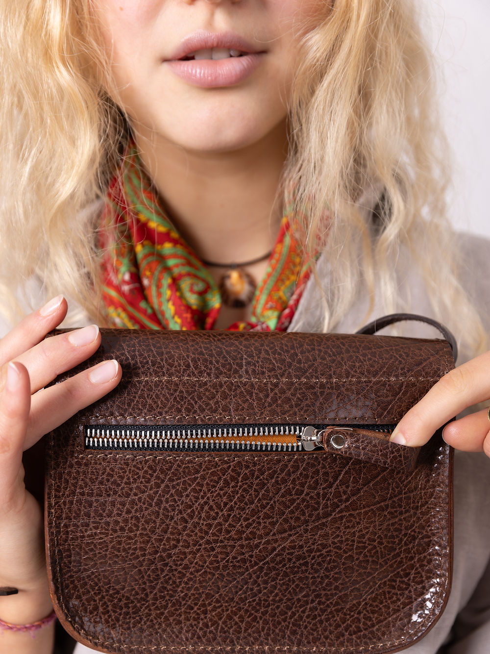 RUBY Purse - Brown Marble