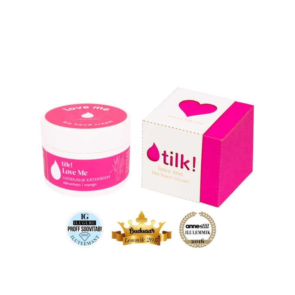 Auhinnatud! Tilk! Love Me Niisutav Kätekreem Mango ja Sidrunheinaga, 50ml