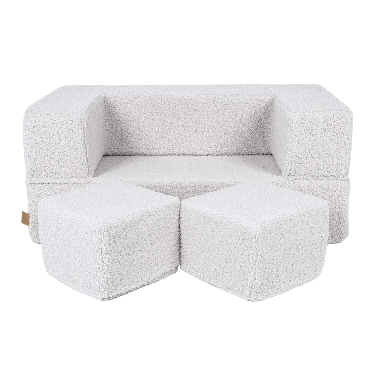 MeowBaby® vahtmaterjalist laste diivan "Bearly Cube" - Valge