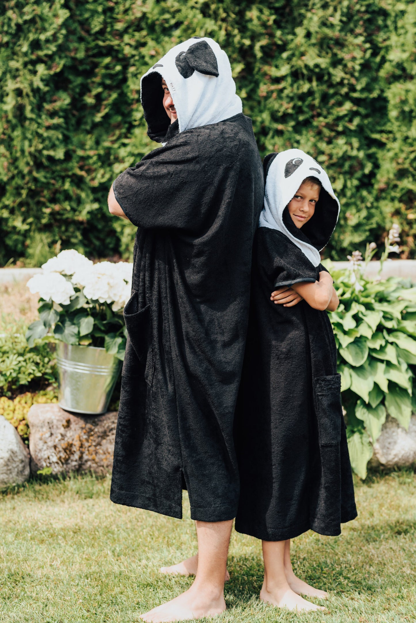 RÄTT Lühikeste Varukatega Poncho PANDA - Lastele