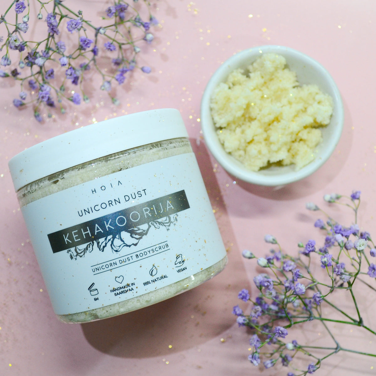 HOIA hõbedase säraga kehakoorija "Unicorn Dust", 200 ml