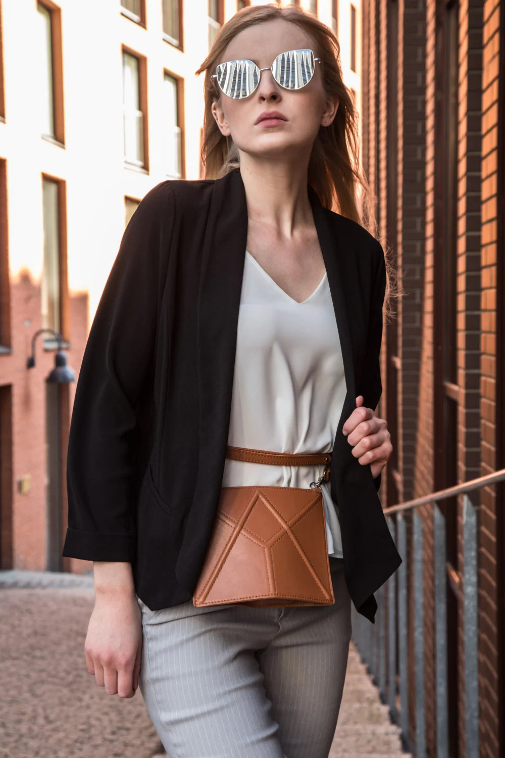 Gerda Retter Design Nahast Mini Vöö ja Õlakott FACET modell