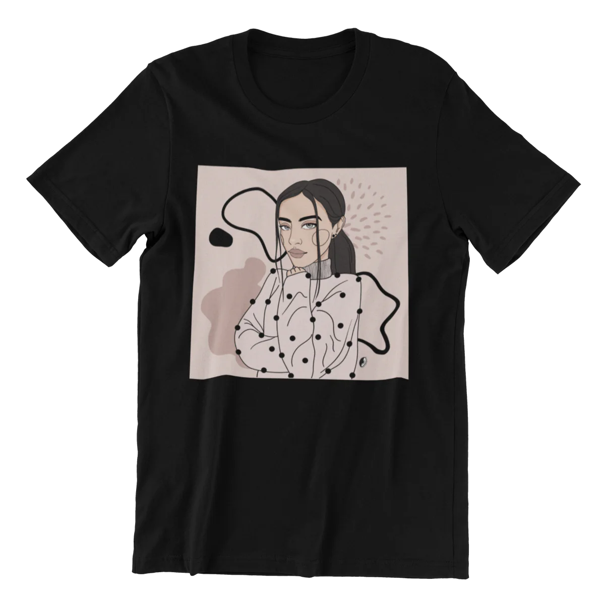 Getter Tiivits Unisex Orgaanilisest Puuvillast T-särk Illustratsiooniga - Abstract