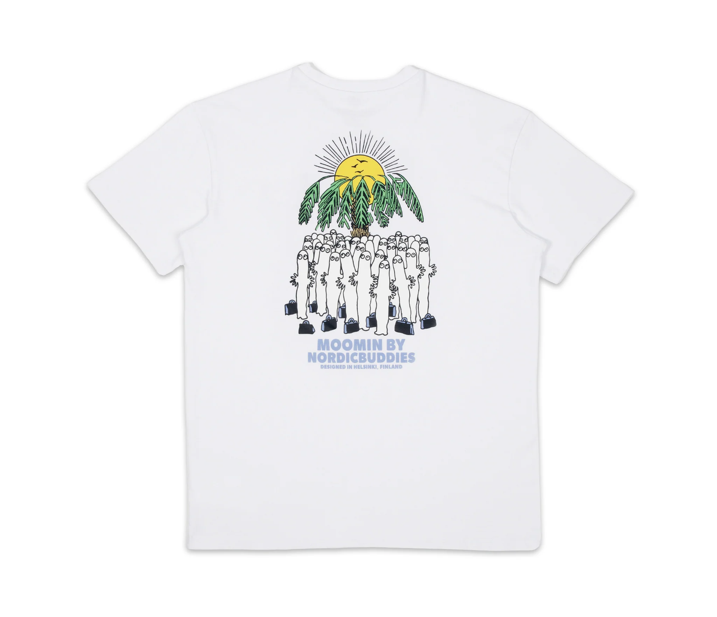 Moomin by NordicBuddies "Hatifnatide Surfireis" T-särk Unisex - Valge