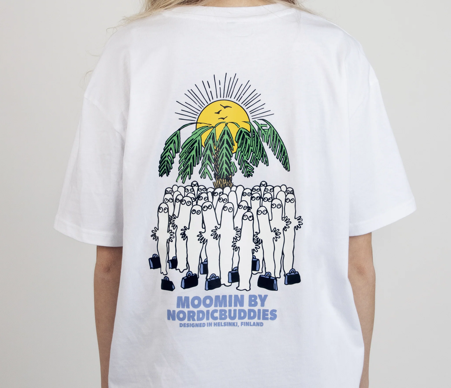 Moomin by NordicBuddies "Hatifnatide Surfireis" T-särk Unisex - Valge