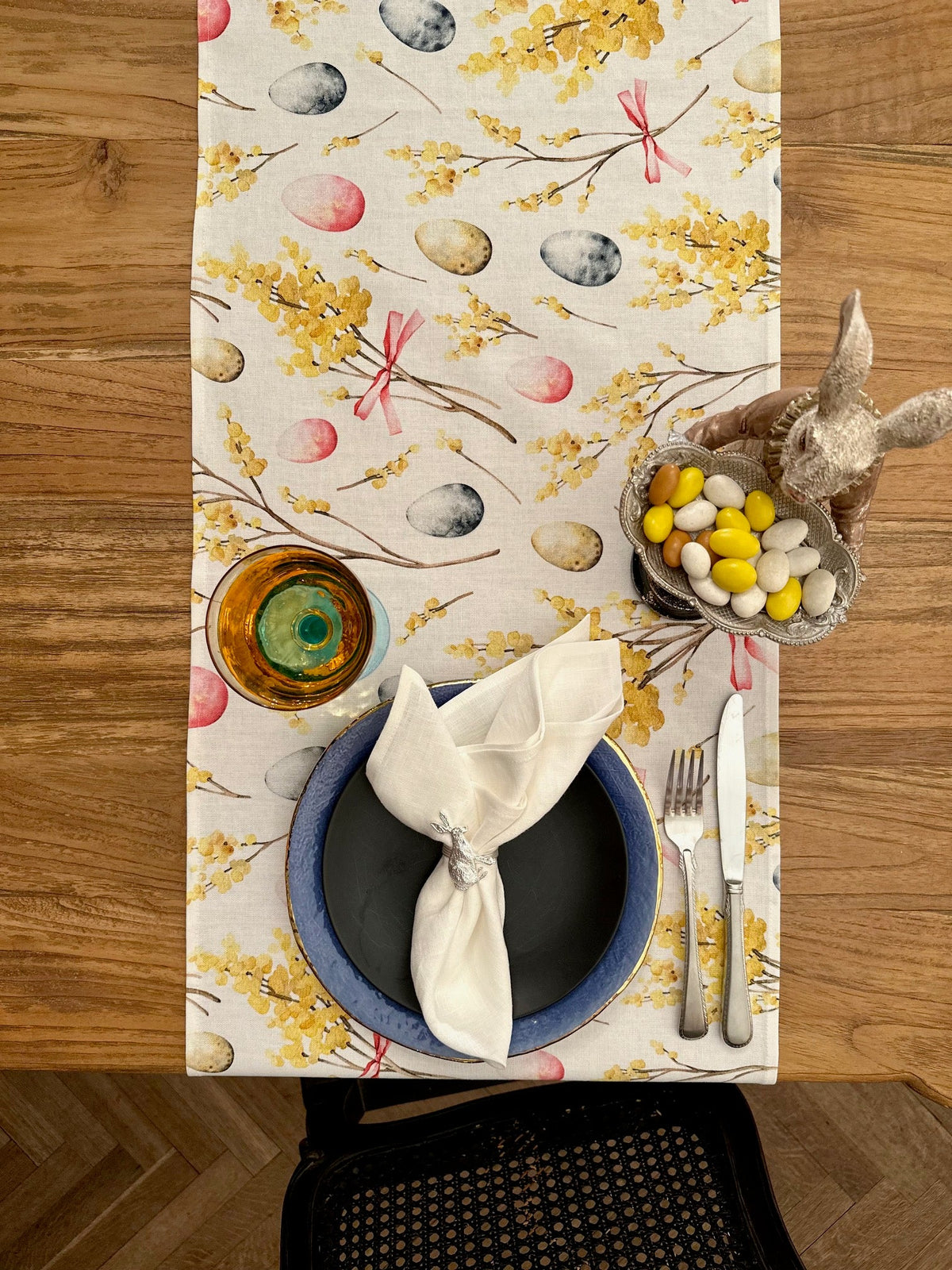 Hortensias Home puuvillane lauajooksik - Easter Happy