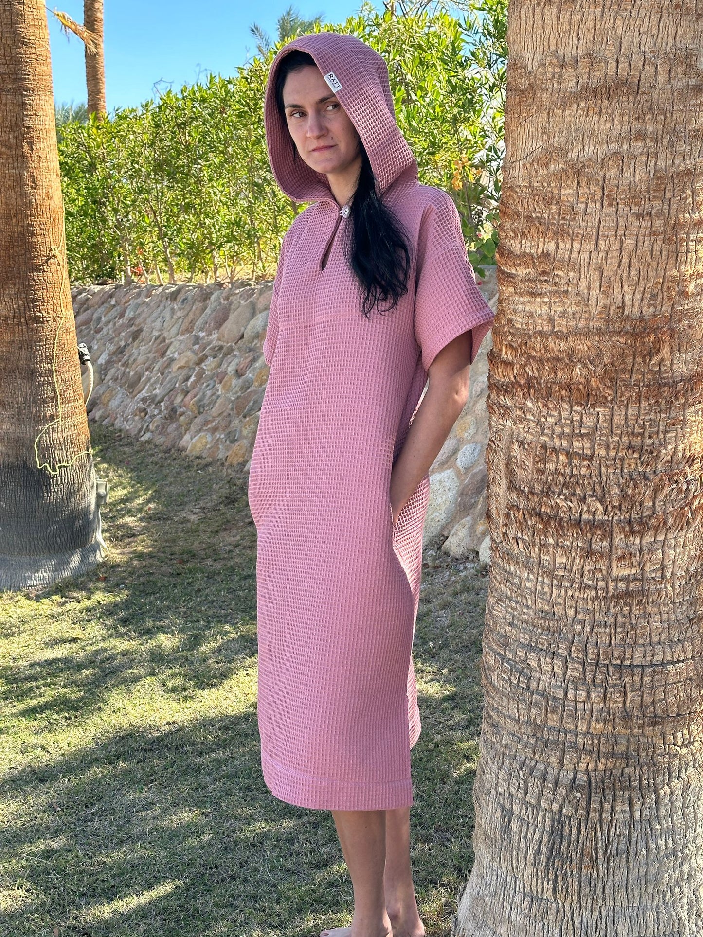 RÄTT Surf Poncho - Cotton Waffle Fabric