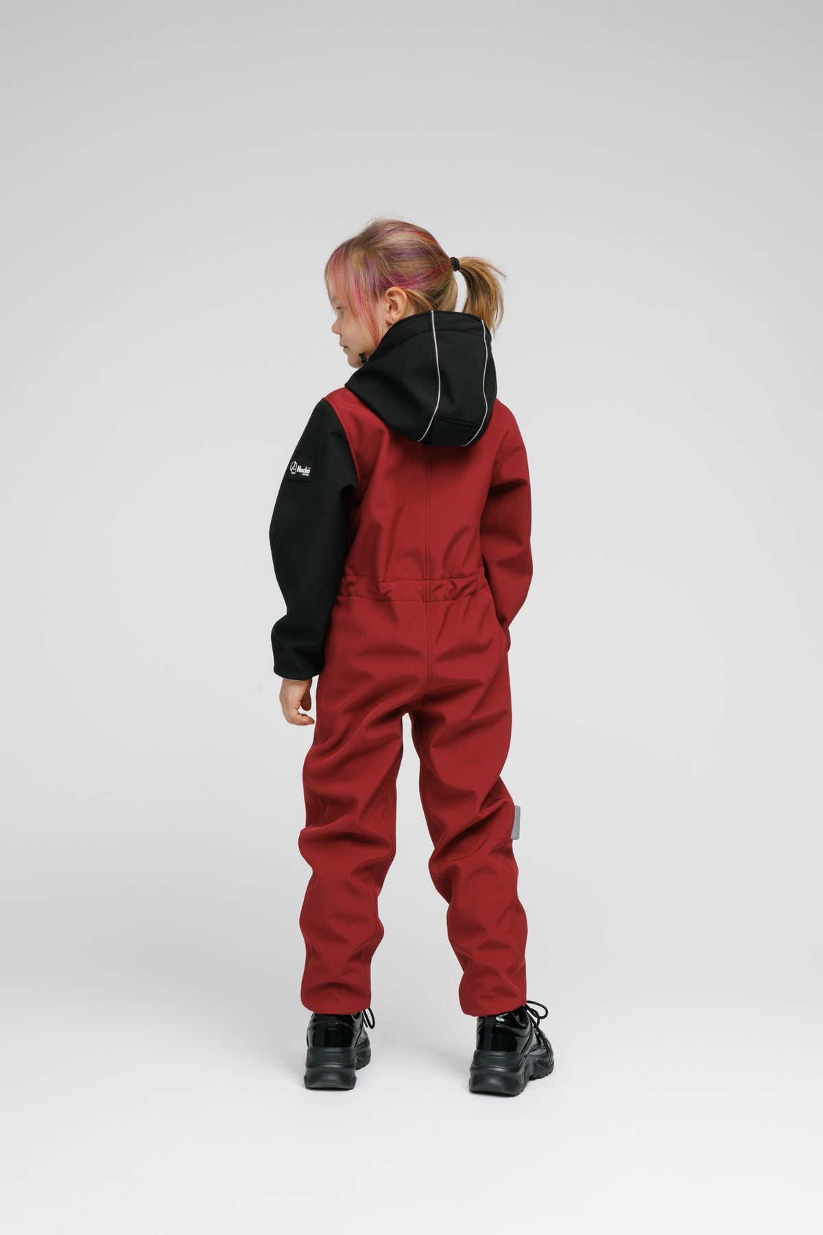 Nuckö laste softshell-kombinesoon SUNSET RED