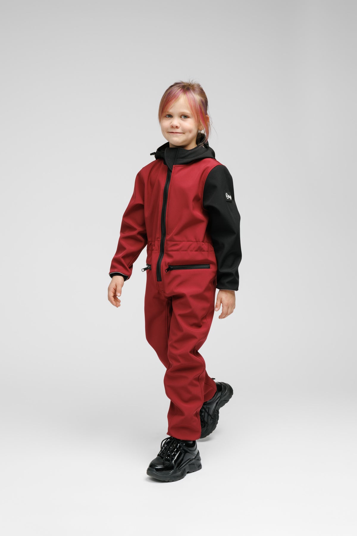 Nuckö laste softshell-kombinesoon SUNSET RED