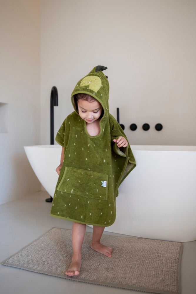 Trixie Baby kapuutsiga laste vanniponcho - Mr Dino