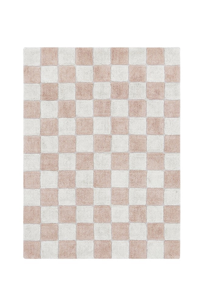 Lorena Canals Kitchen Tiles Rose pestav puuvillavaip 120×160 cm, ruuduline roosa vaip