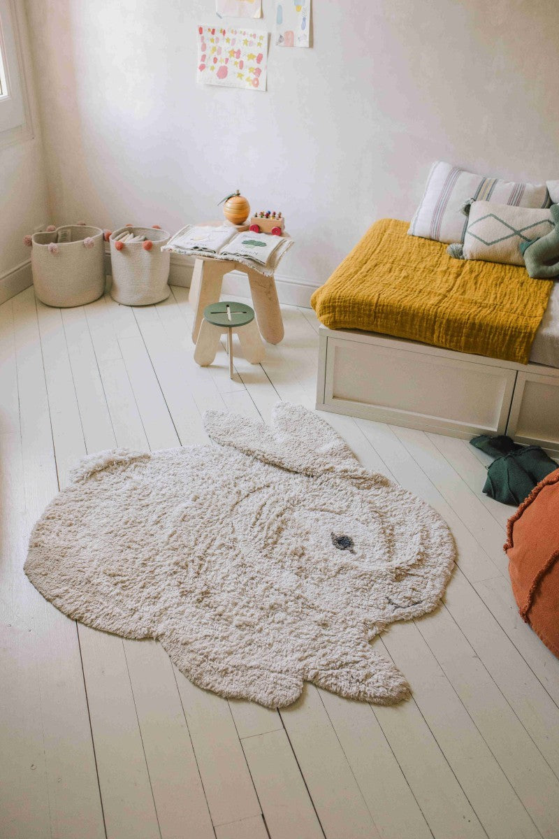 Lorena Canals Pestav Jänku Kujuline Vaip Bunny – Käsitööna Valmistatud Lastetoa Vaip 