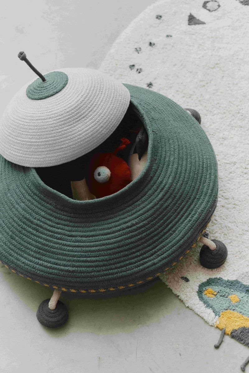 Lorena Canals UFO Dekoratiivne Lastekorv – Käsitööna, 62×62×40 cm

