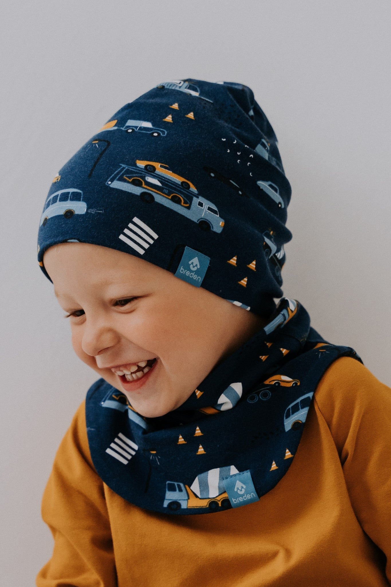 Kids Merino Hat Beanie For Autumn And Spring METTE - Vehicles