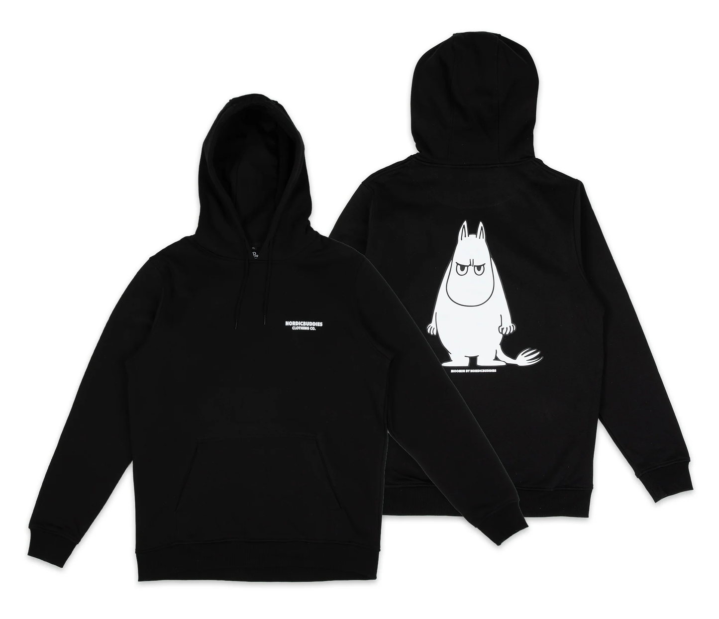 Moomin by NordicBuddies "Muumitrolli Tuju" Dressipluus Kapuutsiga Unisex - Must