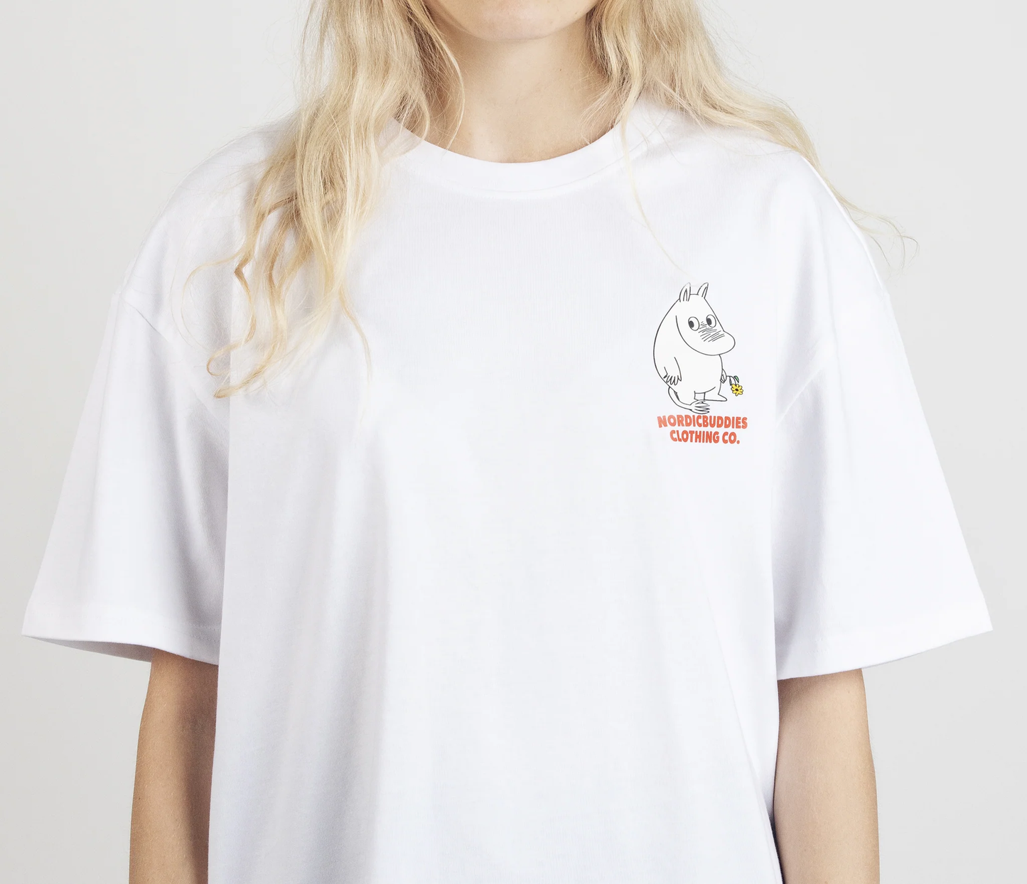 Moomin by NordicBuddies "Muumitrolli Lill" T-Särk Unisex - Valge