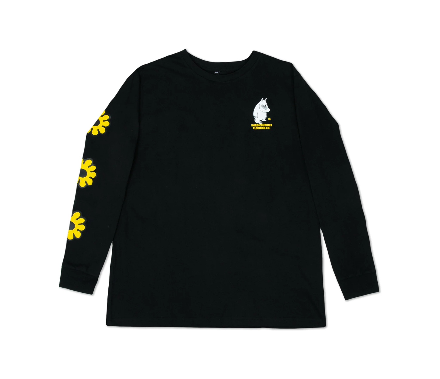 Moomin by NordicBuddies "Muumitrolli Lill" Pikkade Käistega Särk Unisex - Must