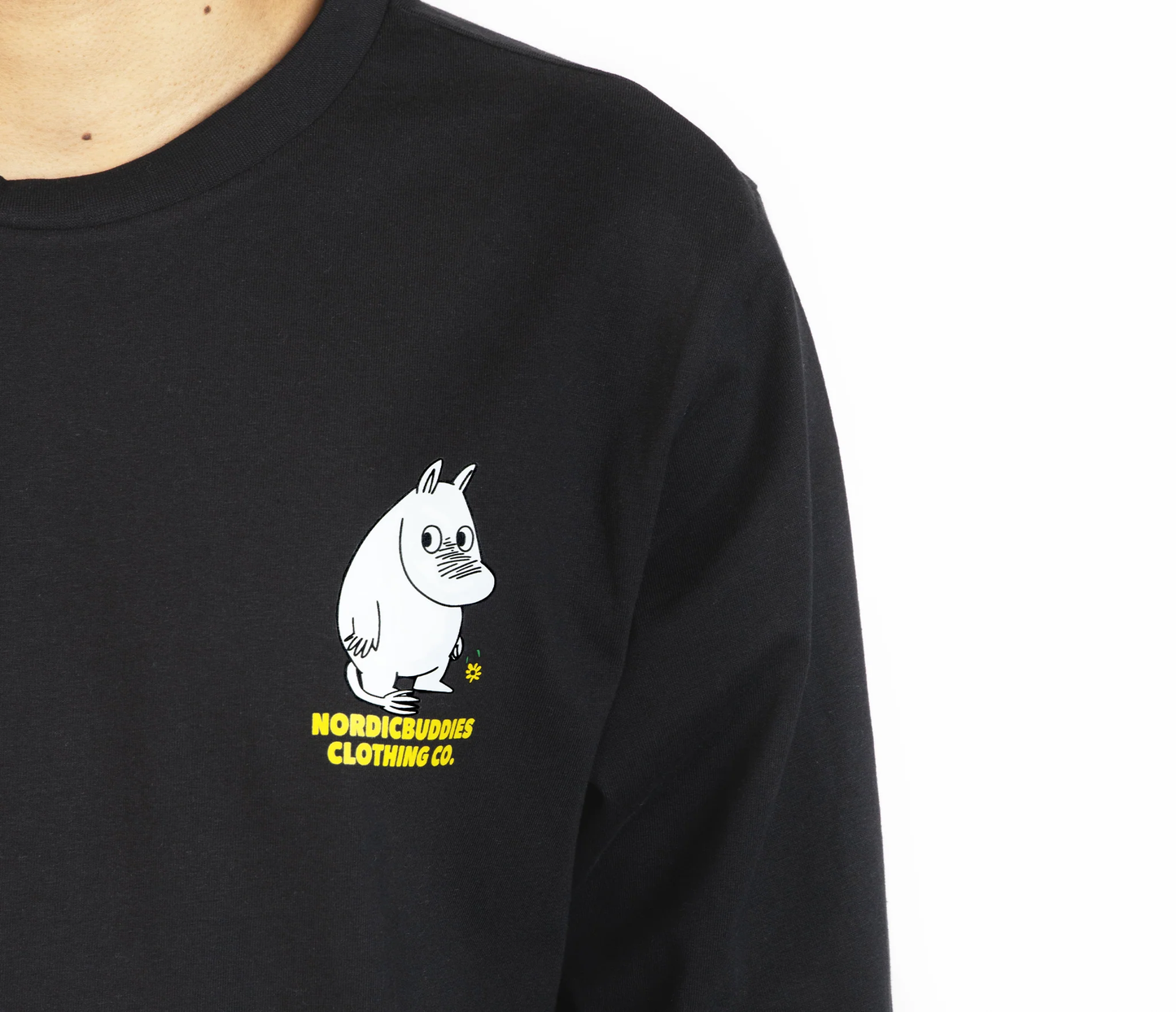 Moomin by NordicBuddies "Muumitrolli Lill" Pikkade Käistega Särk Unisex - Must