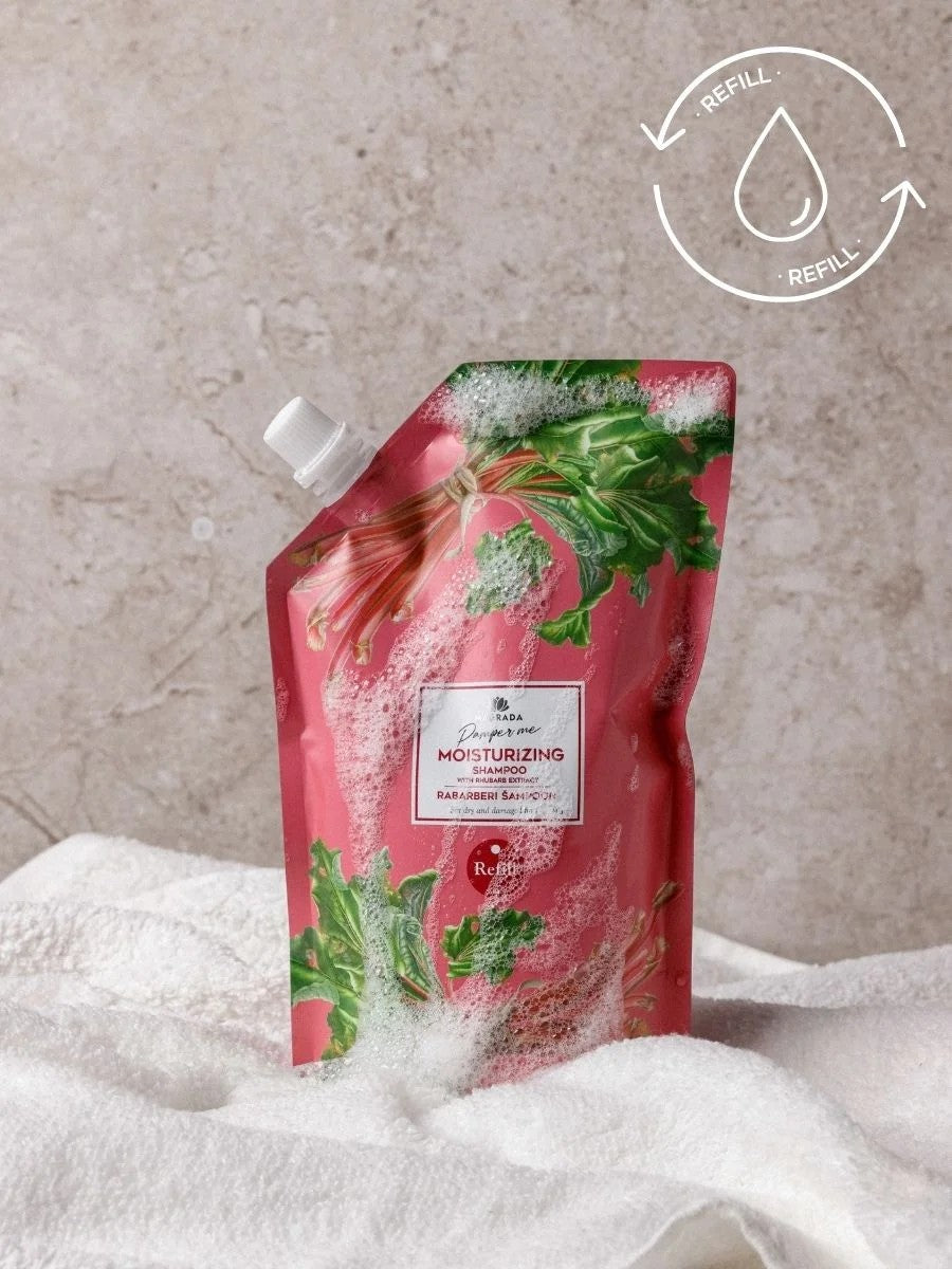 Magrada Organic Cosmetics rabarberi šampooni täitepakend 500 ml
