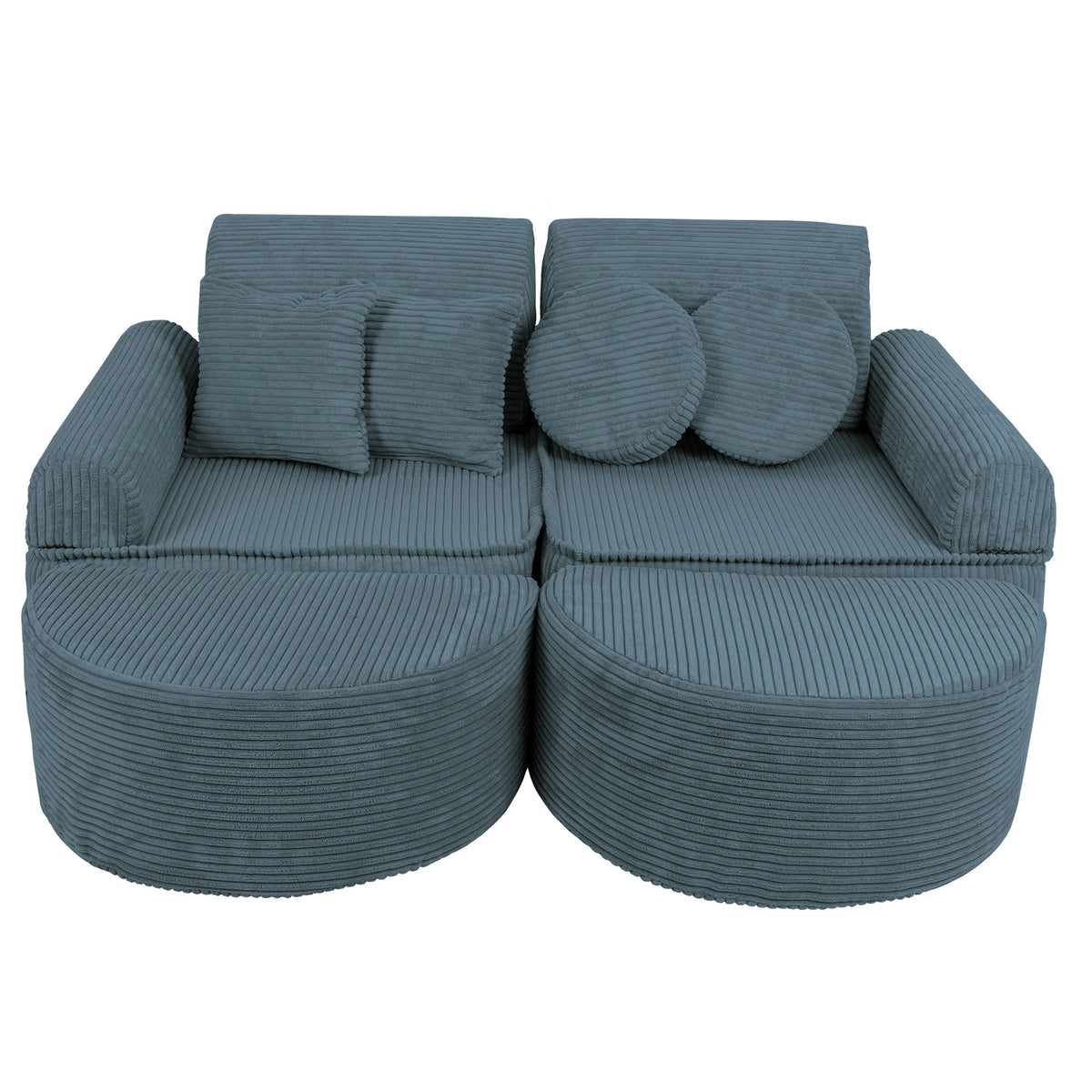 MeowBaby® keskmine modulaarne laste diivan Plus - Aesthetic Turquoise
