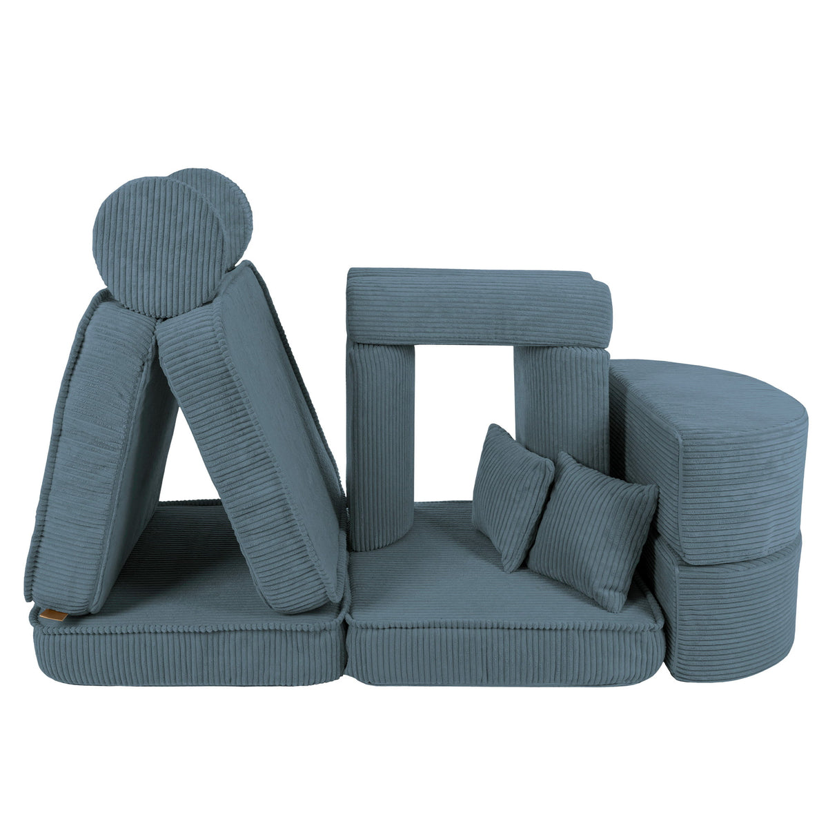 MeowBaby® keskmine modulaarne laste diivan Plus - Aesthetic Turquoise