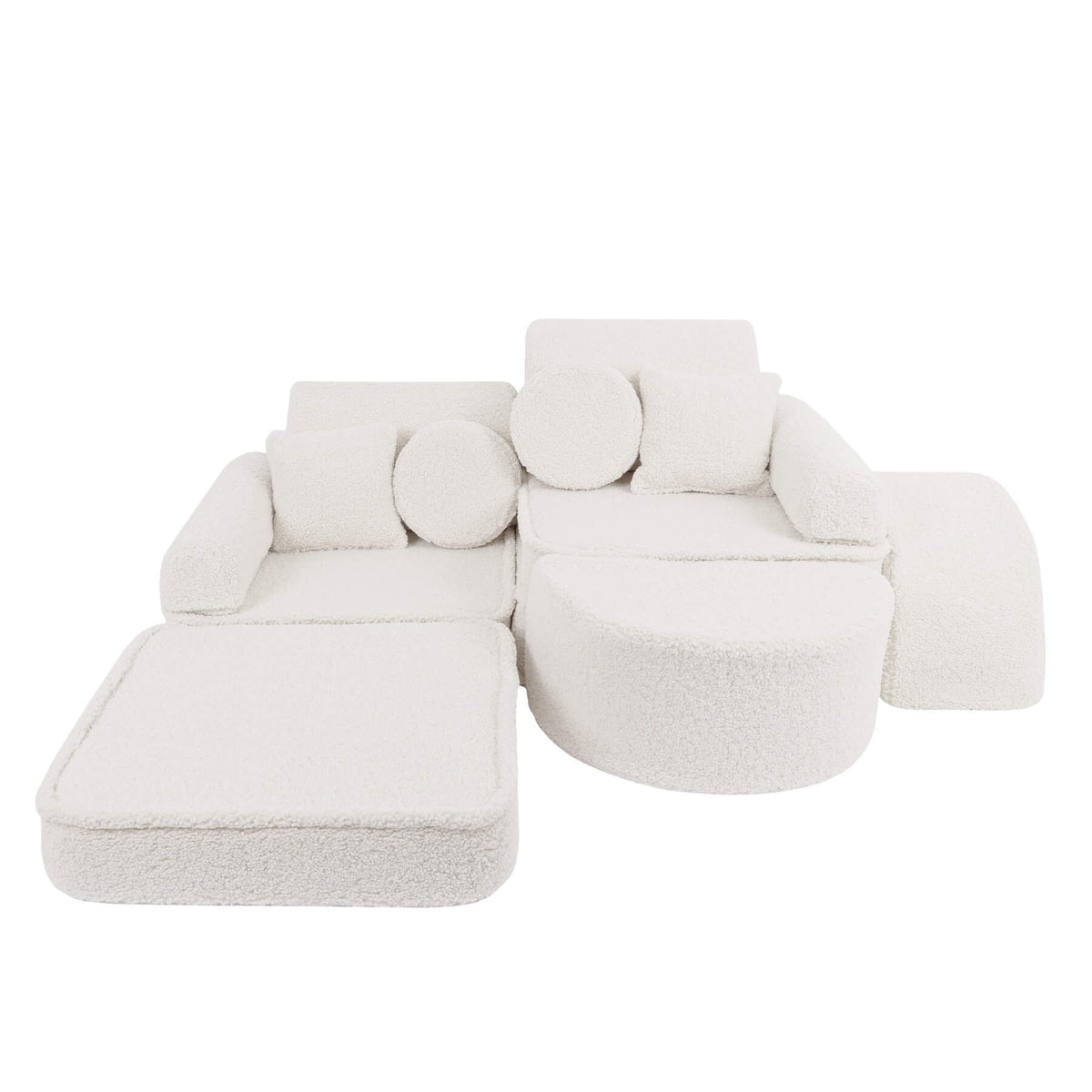MeowBaby® keskmine modulaarne laste diivan Plus - Bearly Cream