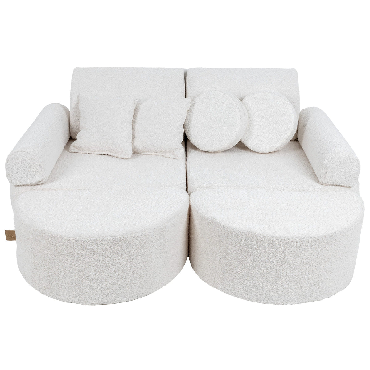 MeowBaby® keskmine modulaarne laste diivan Plus - Boucle White