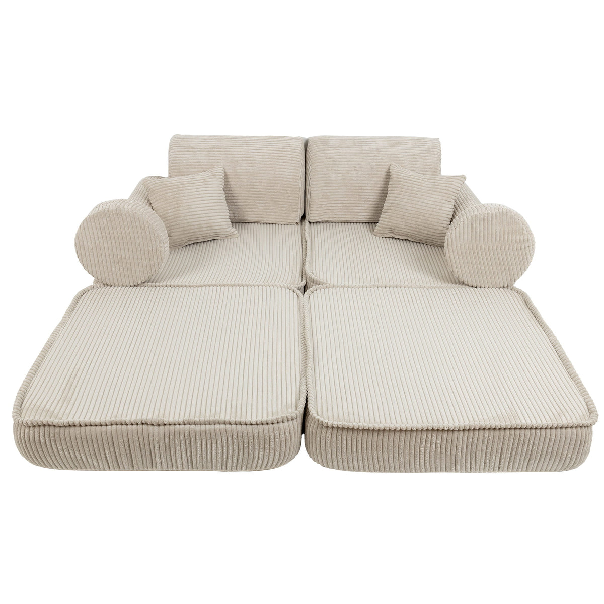 MeowBaby® keskmine modulaarne laste diivan - Aesthetic Ecru