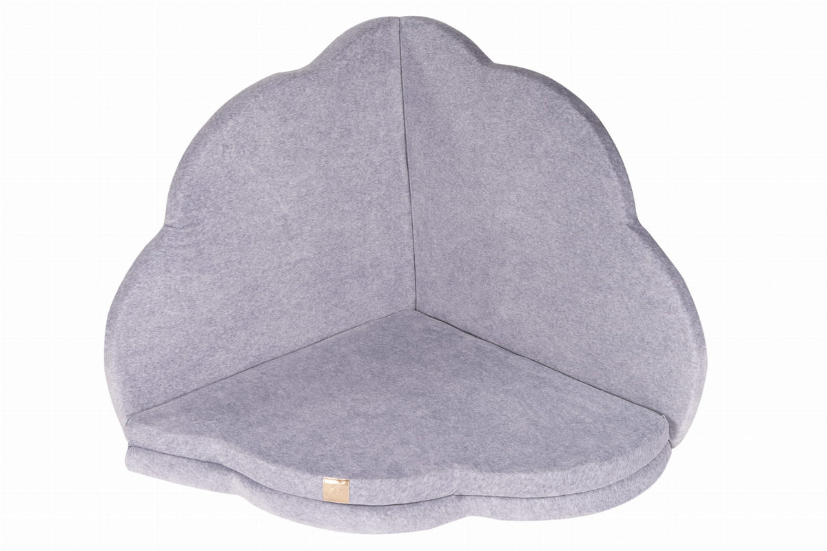 MeowBaby® velvetist pilvekujuline laste mängumatt - Helehall