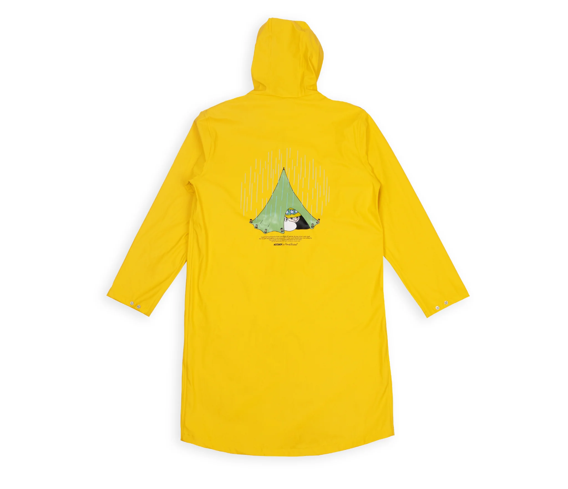 Moomin by NordicBuddies "Muumi Seiklused" Vihmamantel Unisex - Kollane selja tagant