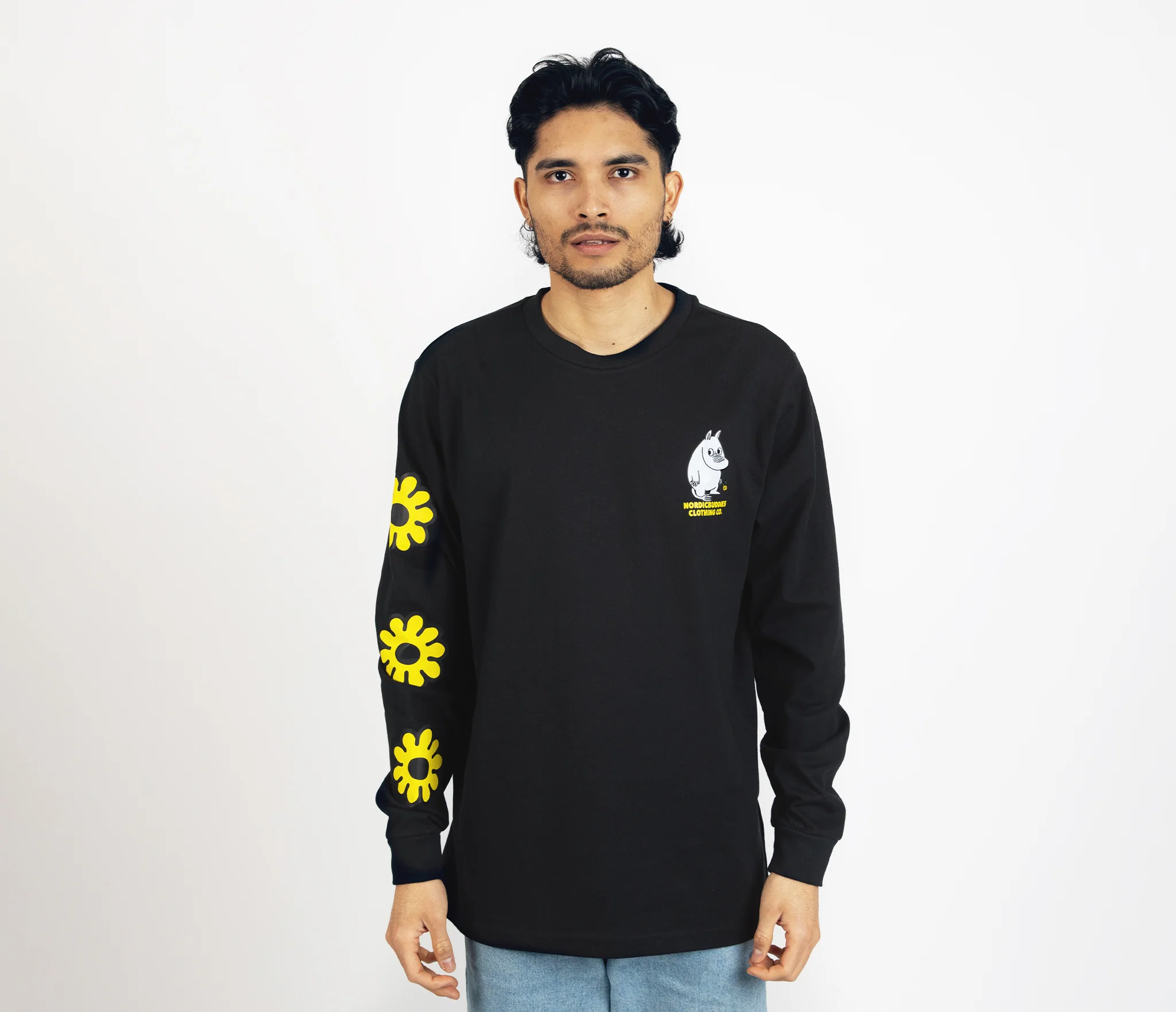 Moomin by NordicBuddies "Muumitrolli Lill" Pikkade Käistega Särk Unisex - Must