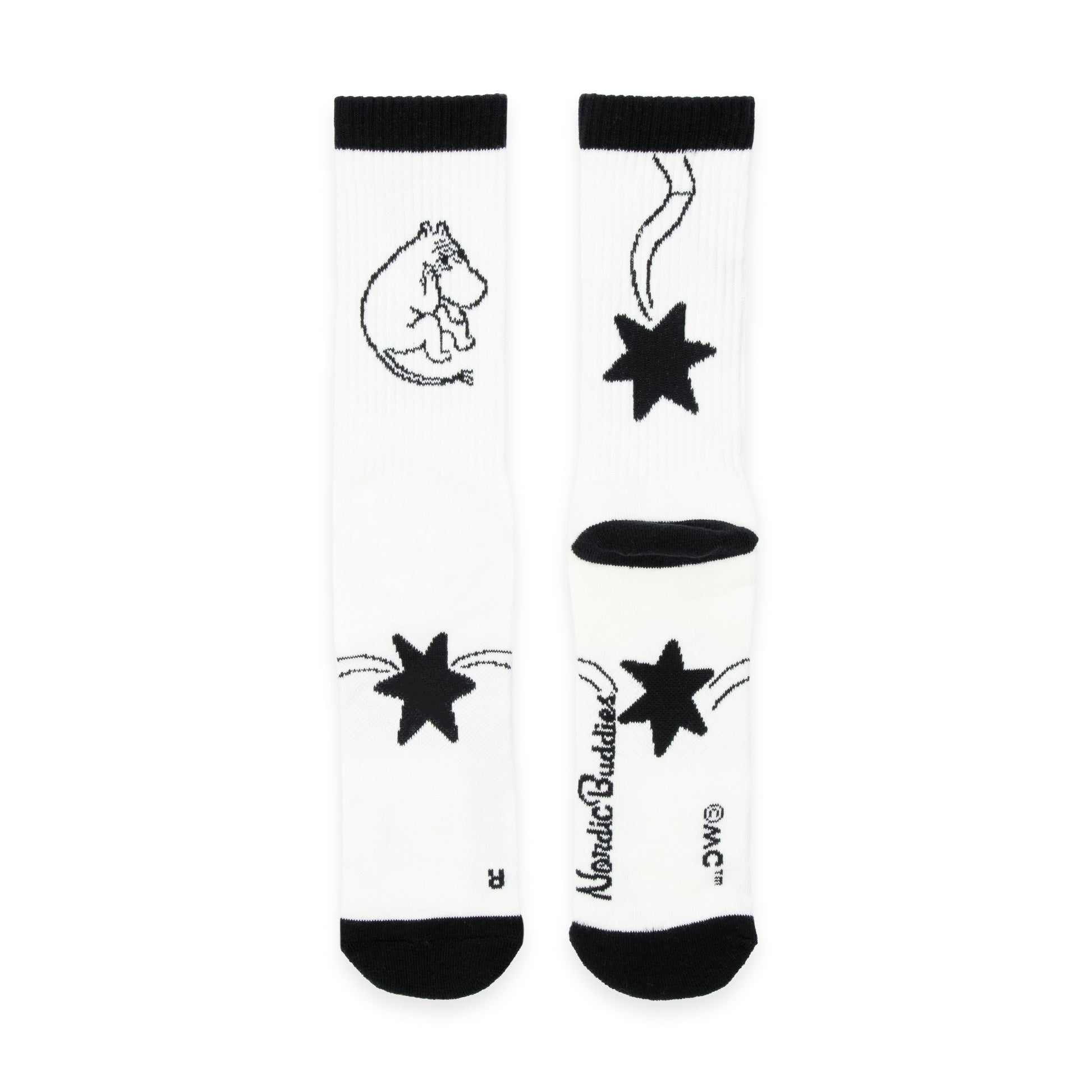 Moomin by NordicBuddies Novellikollektsiooni Meeste Sokid – Valge/Must
