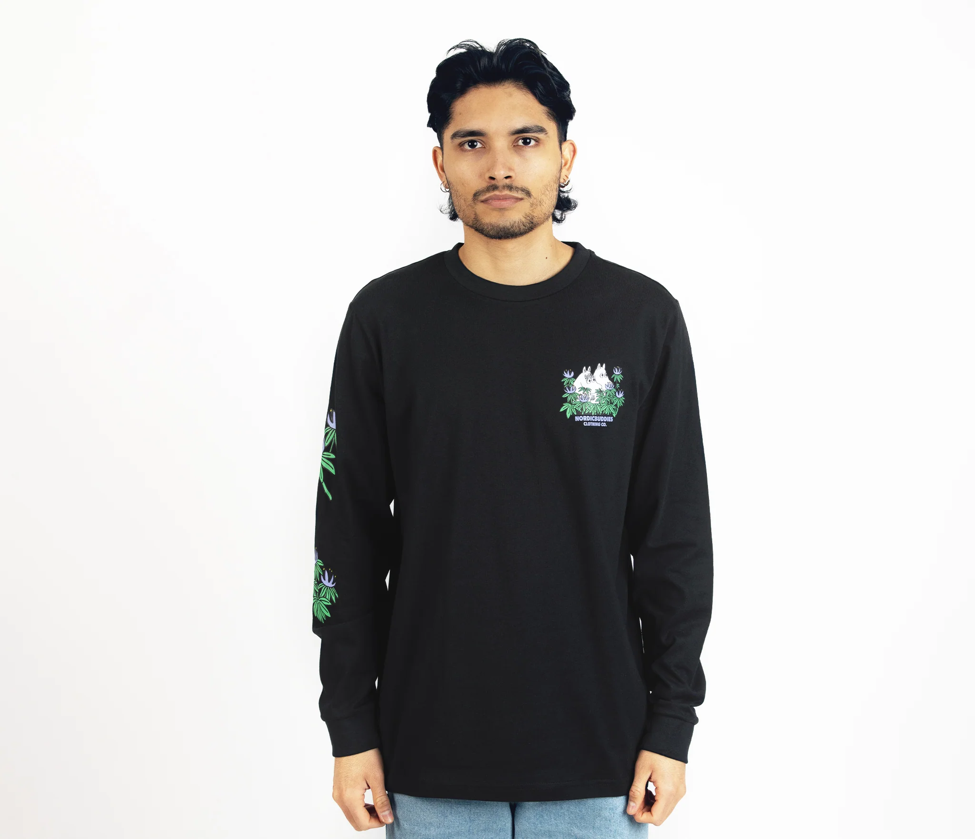 Moomin by NordicBuddies Pikkade Käistega Särk "Pimesikk" Unisex - Must