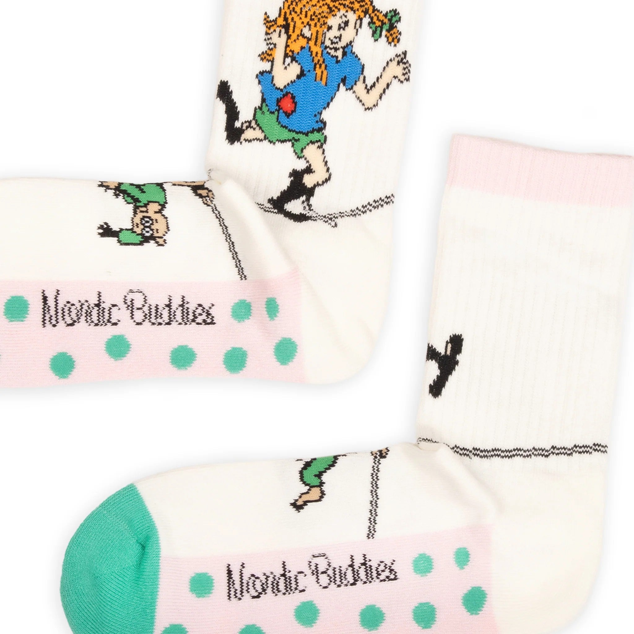 Moomin by NordicBuddies Pipi Pikksuka Köielkõnni Paneelsokid Naistele – Mitmevärvilised