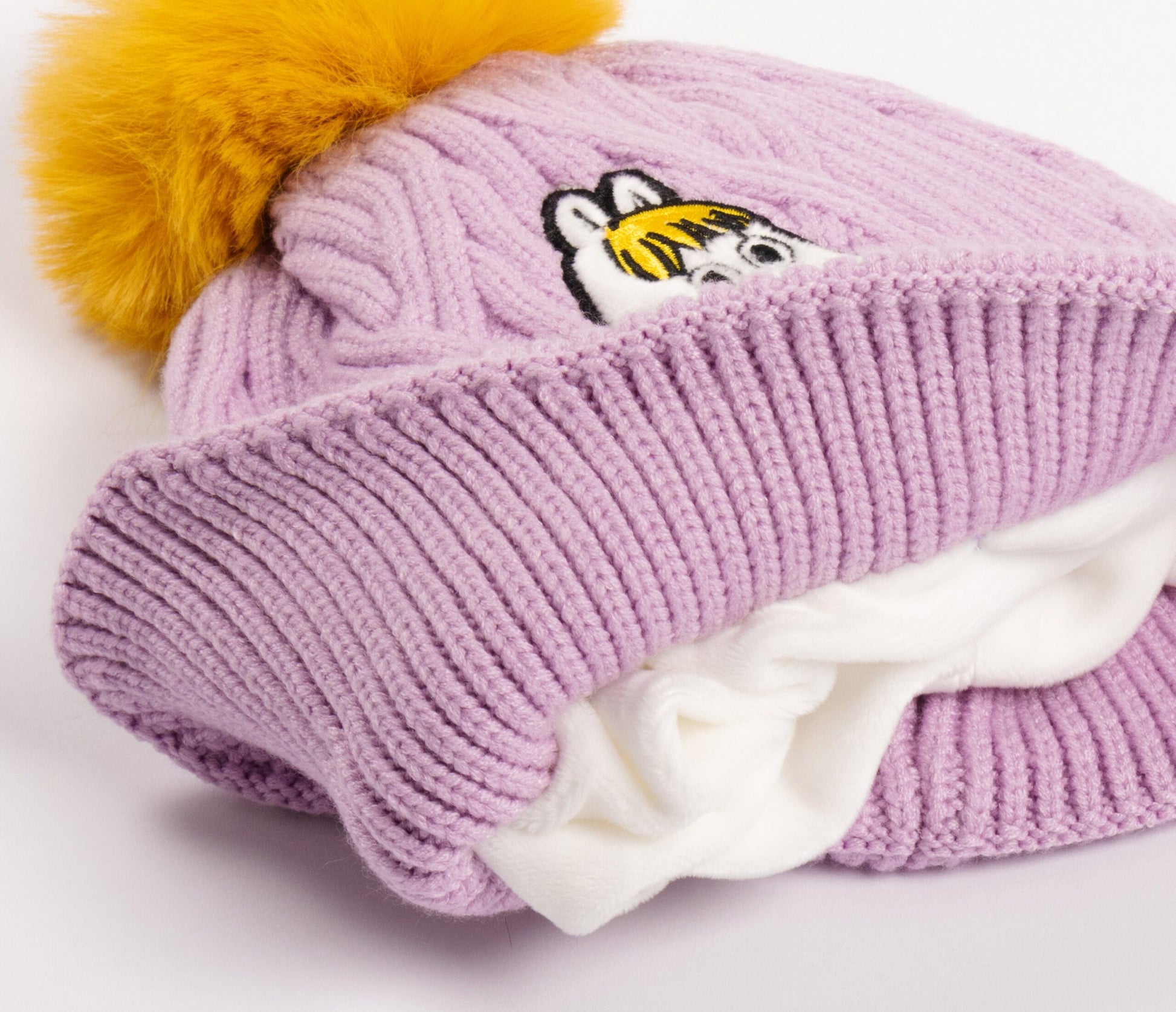Moomin by NordicBuddies "Tuslikupreili" Talve Tutimüts Lastele - Valge pehme fliisvooder