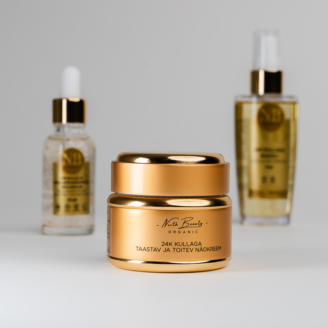 North Beauty Taastav ja Toitev Näokreem 24K Kullaga, 50ml seeria