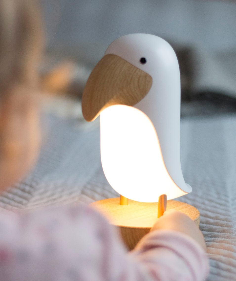 Rabbit & Friends Linnu Öölamp Kõlariga - Valge