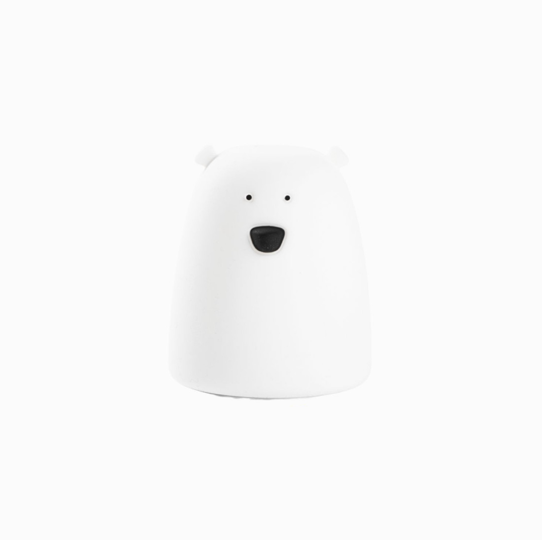 Rabbit & Friends Väikse Karu Silikonist Öölamp - Valge