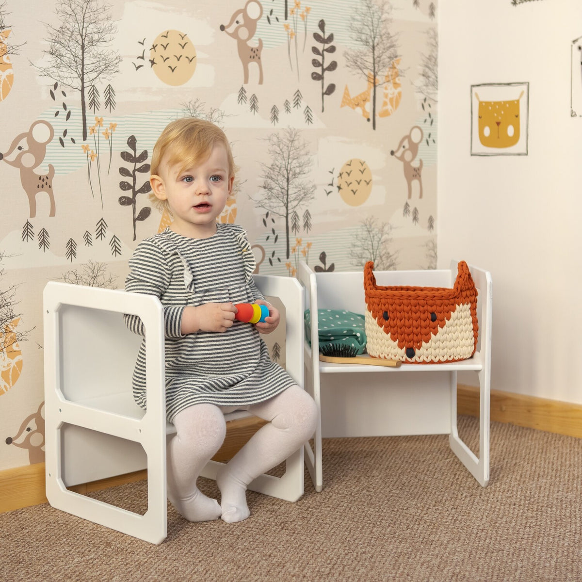 Montessori House Bed Montessori laua ja tooli komplekt - 2 tooliga