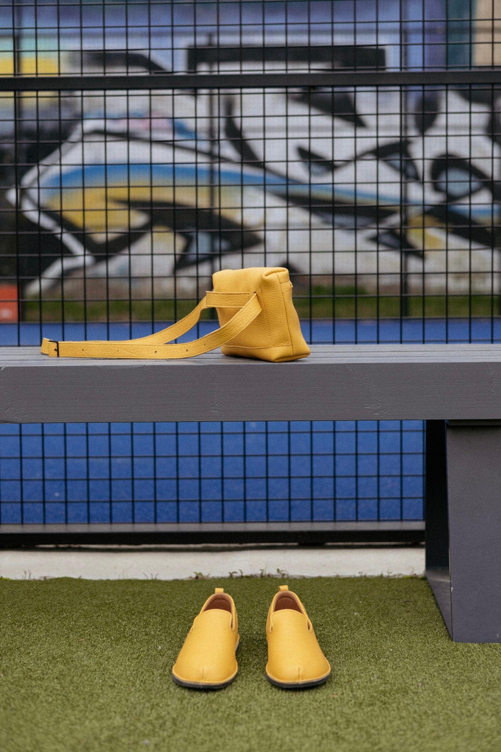 TOKU kollane nahast kott Lisbon – minimalistlik 