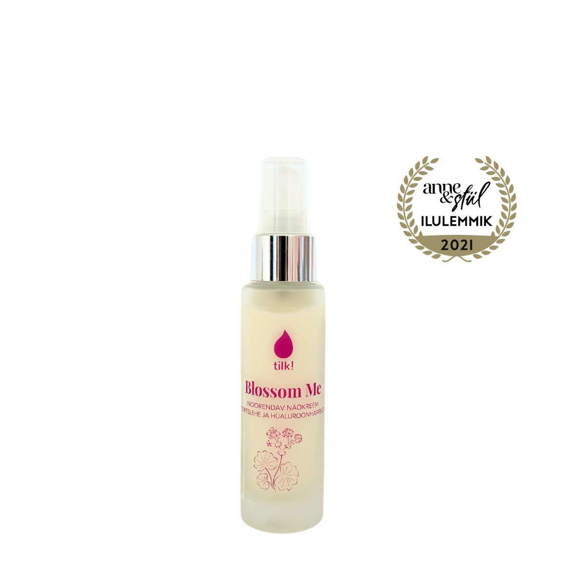 Tilk! Blossom Me Anti-Stress Noorendav Näokreem Kortslehe ja Hüaluroonhappega, 50 ml