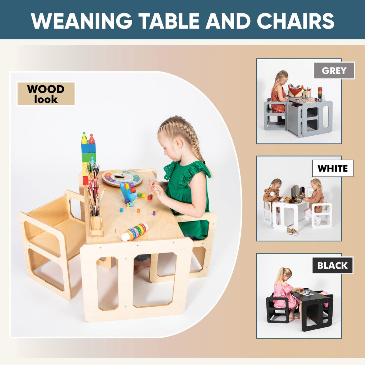Montessori House Bed Montessori laua ja tooli komplekt - 2 tooliga