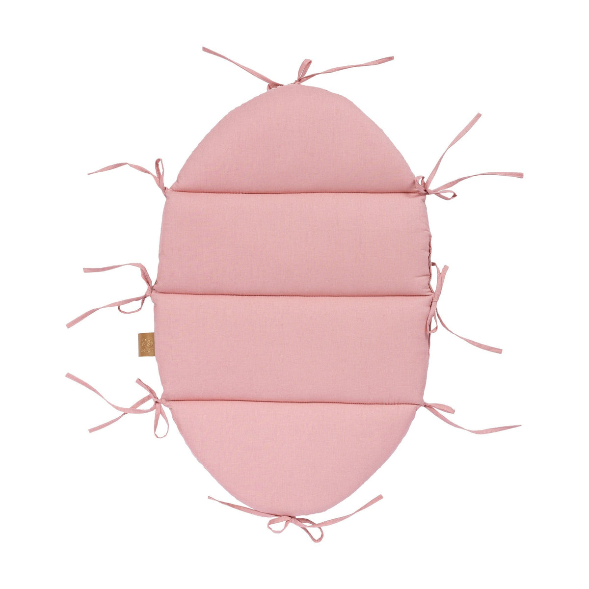 MeowBaby® beebipesa punutud voodipehmendusega - Puuderroosa